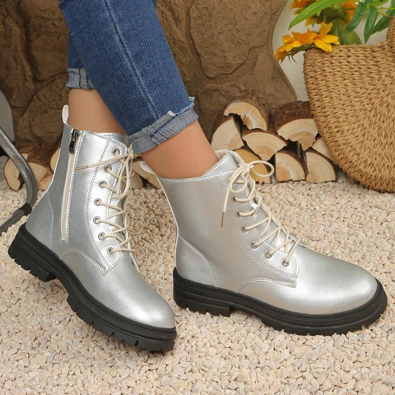 Autumn And Winter New European And American Women'S Boots Thick Soled Height Increasing Women'S Minimalist Fashion Boots 42