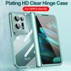 Capa For Oppo Find N2 Case Hinge Plating Transparent Full Protection With Front Screen Glass Clear Hd Cover For Find N2 5g Cases