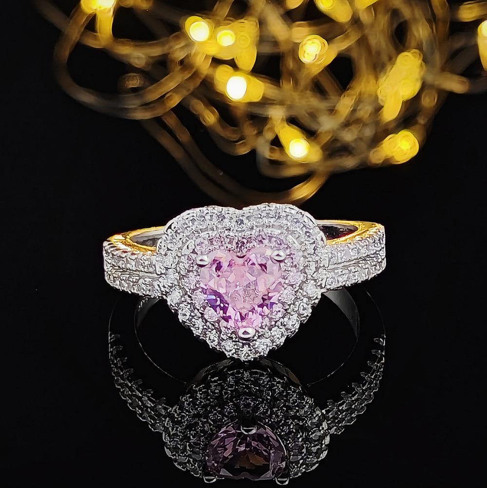 Luxury Fashion Women's Peach Heart Ring R4599