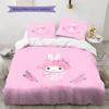 My Melody  Pattern Bedding Quilt Set  Home Decoration  Gift (1 * Duvet Cover + 2 * Pillowcase  Without Core)