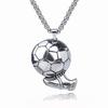 Neue Fußball Anhänger Halskette Mode Retro Titanstahl Herren Halskette Anhänger