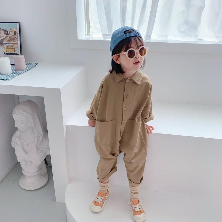 

Children Clothing Jumpsuit Autumn Boys Girls Casual Denim Baby Kids Clothes Korean 80cm хакі