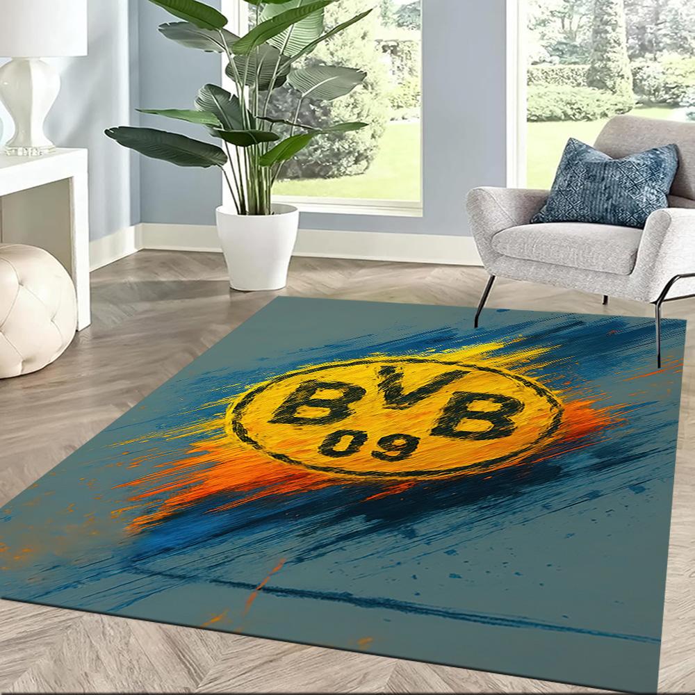 Borussia Dortmund Floor Mat Design For Foyer Outdoor Study Room Playrooms Antislip Carpet Anime Office Decor Wedding Party Gift