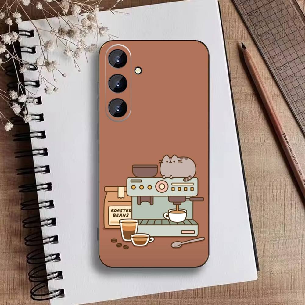 

Cute cat P-Pusheenes-pc-es Phone Case For Samsung Galaxy A73,A72,A71,A70,A52,A51 Others Soft Black Cover Samsung a22 4g