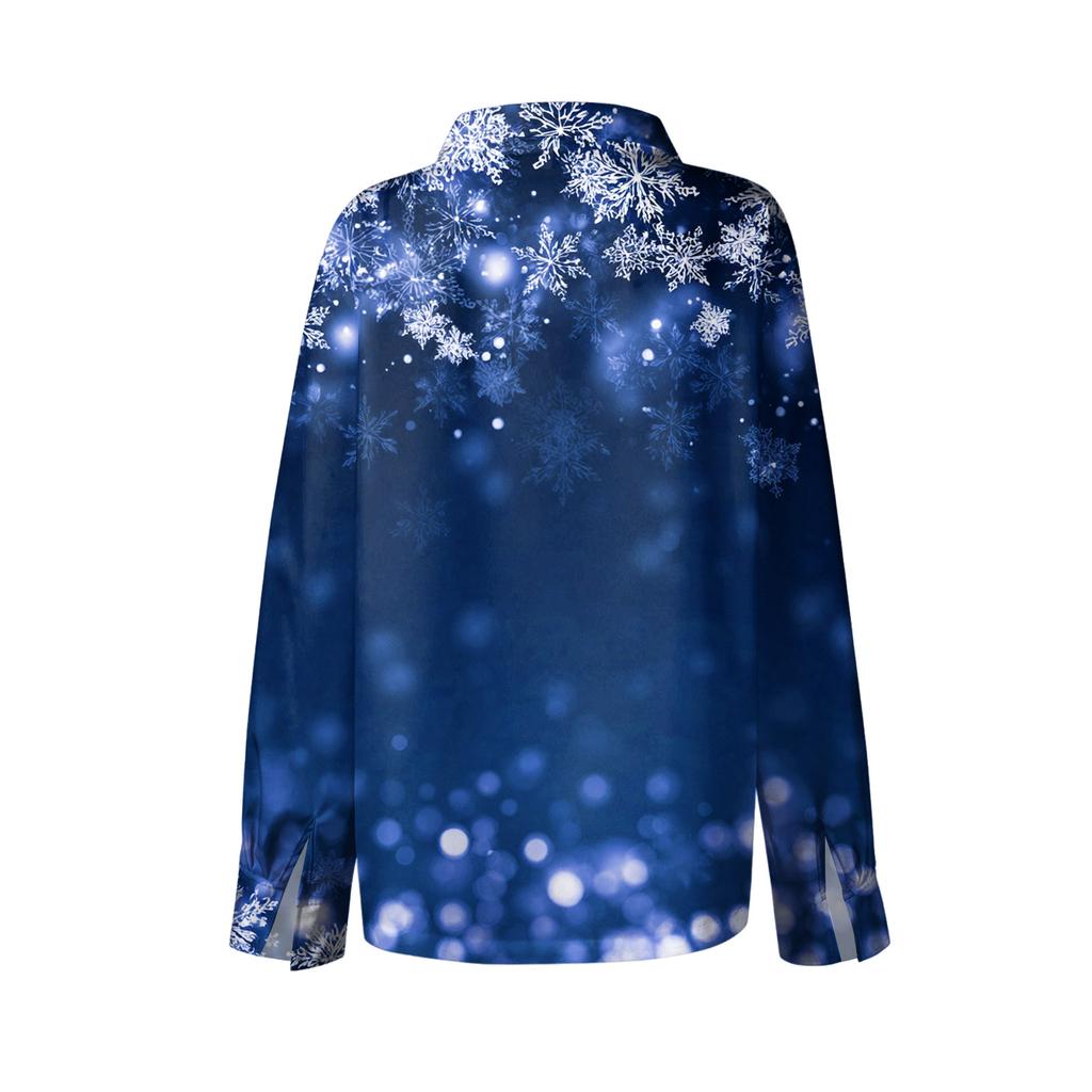 Dameskjorte med blomsterprintknapper, langermet avslappet vanlig skjorte bluser avslappet plussstørrelse basic topper