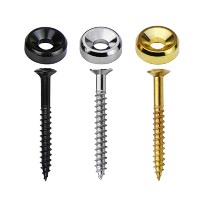 Guitar Neck Joint Bushing Guitar Neck Joint Ferrule with Screw Body Connecting Buckle Guitar Bass Neck Ferrule and Bolts