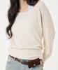 UNKNOWN PLANET [Set] Layered Striped Halter Top Long Sleeve T-Shirt Beige