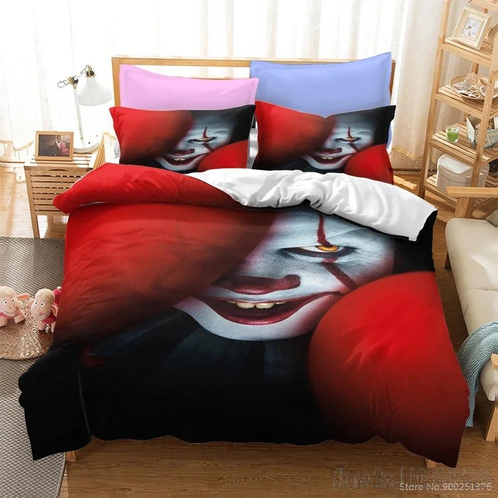 Stephen King's It Twin Full Queen King Duvet Cover Set HD Comforter Cover Bedclothes for Kids Bedding Sets Bedroom Decor