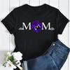 New Women T Shirt Fashion MOM Butterfly Floral Print Tshirt Casual Short Sleeve Tops Tee Women T-shirts 90s Lady Female T Shirt