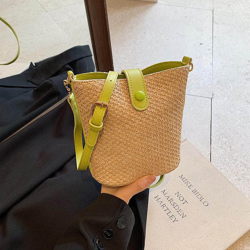 Stylish Literary National Style 2024 Bucket Bag Women's Fashion Shoulder Bag