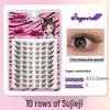 10-Row Autumn Leaf & Sunflower Faux Eyelashes - Flat, Glue-Free