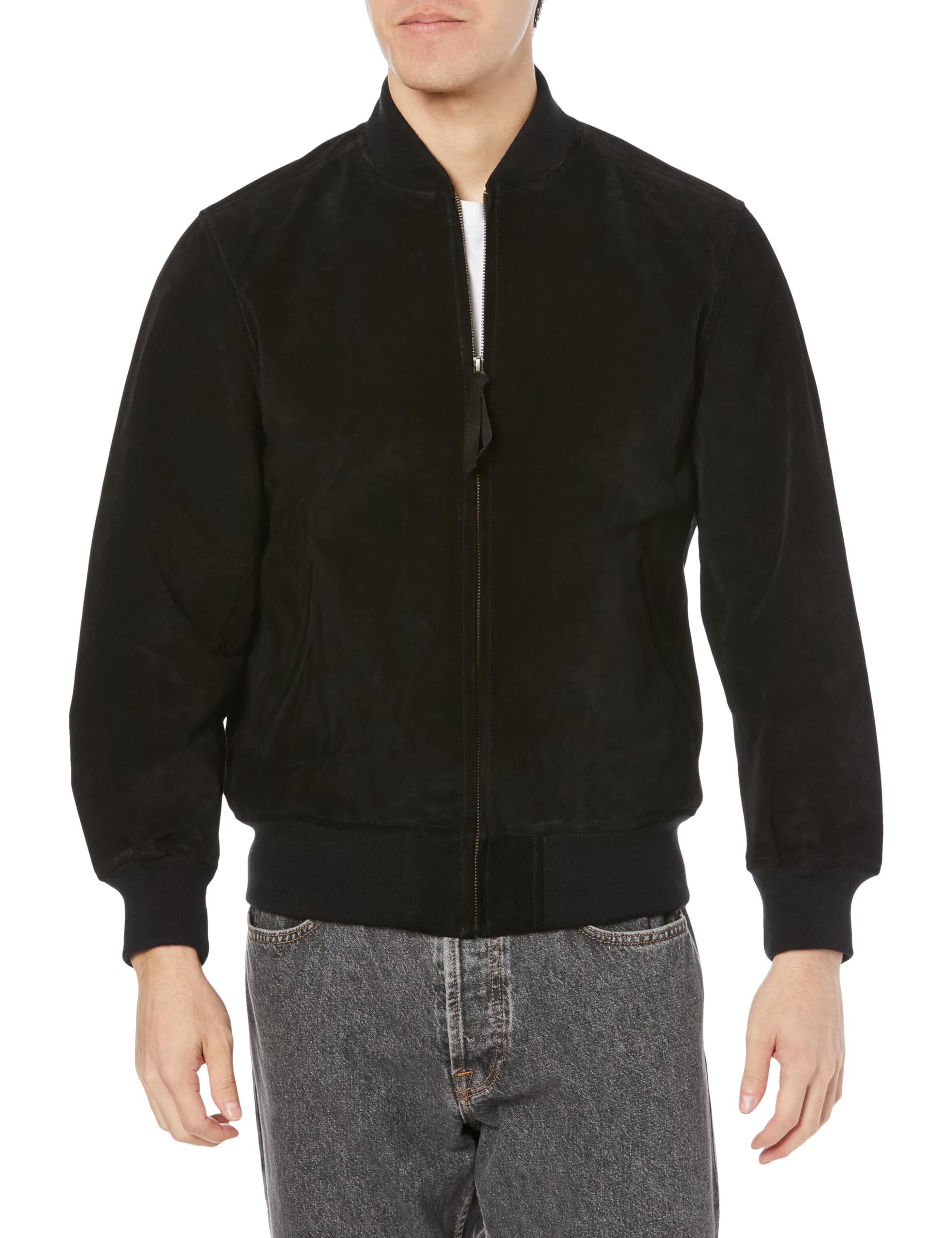 

Leather PIG SUEDE SPORTS JACKET Black [Houston] Men s чорний