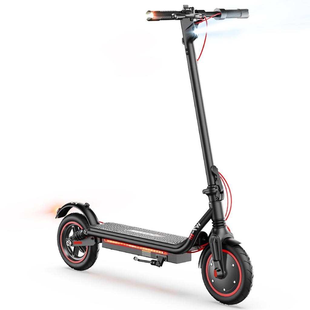 iScooter W7 Adult Electric Scooter 650W Motor, 42V 10.5Ah Battery, 8.5inch Inflatable Road Tires Foldable E-Scooter