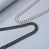 Kalen 15mm Shiny Stainless Steel Necklace For Men Women Hip Hop Colorful Charm Cuban Chain Jewelry Minimalist Golden Bracelet