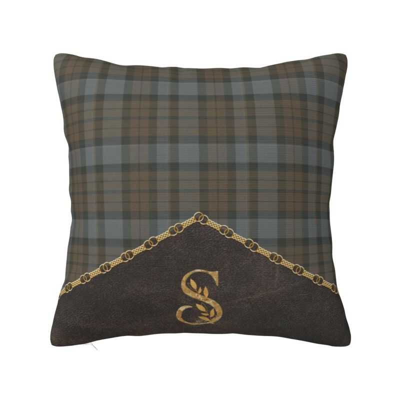 

Modern Scottish National Tartan Sofa Cushion Cover Soft Popular Gingham Plaid Pillow Case Decoration 30x30cm 12x12in