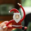 Christmas Decorative Figurine Santa Clauses Ornament Glass Yogas Santa Clauses Figurines for Holiday Car Home Decorations