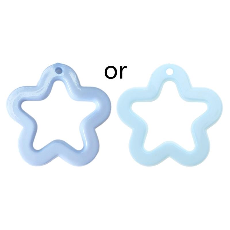 Colorful Star Pendants DIY Necklace Bracelet Earrings Setting Pendant for Jewelry Making Findings Vanlentines Gift