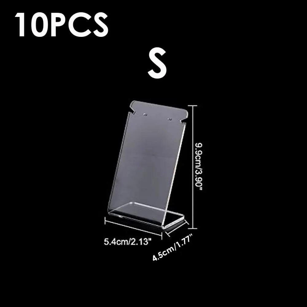 

10pcs/set L-shaped Transparent Acrylic Jewelry Stand Earrings Necklace Storage Stand Display Cabinet Retail Jewelry Display Rack Small size, 10pcs