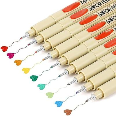 Στυλό σχεδίασης Micro Fineliner: 9 Χρώματα Bible Zentangle Markers (0,5 χλστ) Αδιάβροχα τεχνικά στυλό