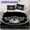 Las Vegas Raiders Pattern Bedding uilt Set uilt Cover Pillowcase Home Decoration Birthday Gift (1*duvet cover + 2*pillowcase without core)