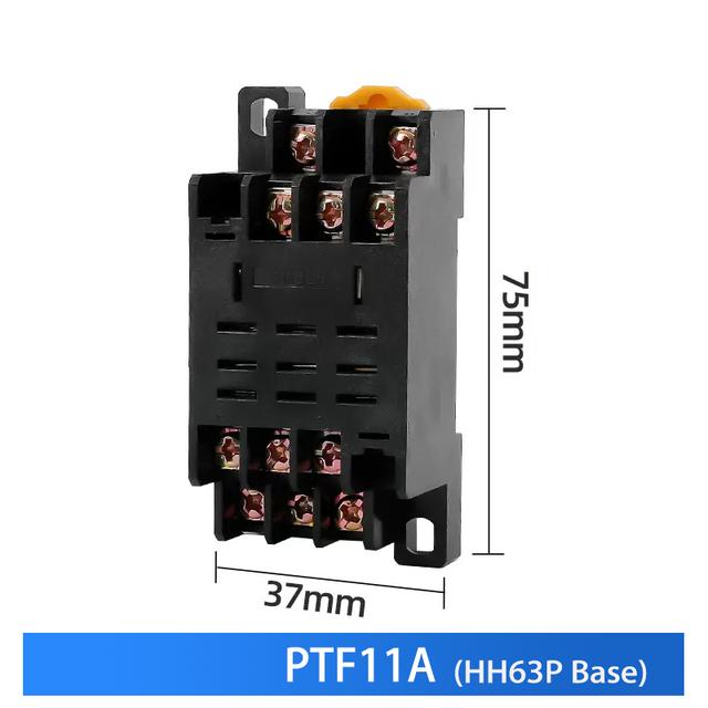 10 STÜCK Miniatur Steuerkleinrelais mit Sockelbasis AC 110V 220V DC 12V 24V HH52P HH53P HH54P HH62P HH63P HH64P