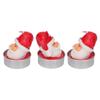 3 Pcs Christmas Santa Candles Romantic Tea Lights Candles Candlelight Dinner Ornaments Christmas Prop