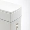 Slim Plastic Trash Can with Toilet Brush Holder 4.5L Garbage Can with Press Top