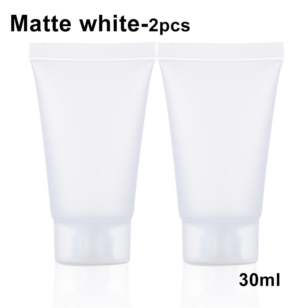 2Pcs Travel Size Empty Matte Clear Tube Cosmetic Cream Lotion Shampoo Bath Squeeze Lotion Containers Refillable Bottles