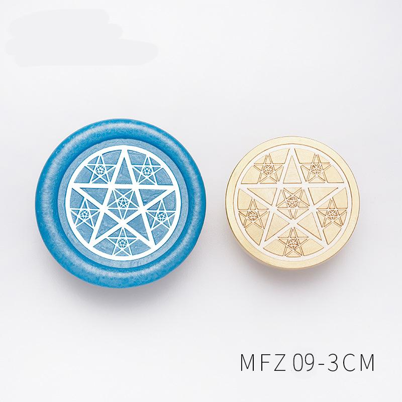 Retro Magischer Kreis Runen Wachssiegelstempelköpfe Hohe Qualität Messingstempel Wachssiegelkopf für DIY Scrapbooking Umschläge Versiegeln