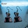 Retro Horror Movie Character Jewelry 1 Pair Halloween Theme Dangle Drop Earrings for Women, Scary Blood Gothic Acrylic Clown Earrings, Creative