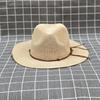 Handmade Panama Hat Elegant Wide Brimmed Decorated Sun Hat for Women Party British Beach Hat Lady Knitted Straw Hat