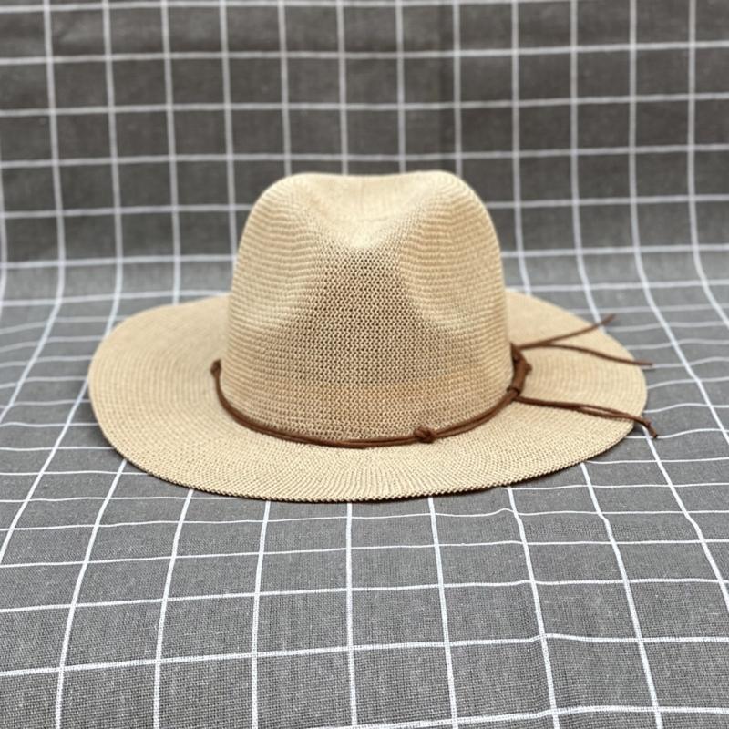 Handmade Panama Hat Elegant Wide Brimmed Decorated Sun Hat for Women Party British Beach Hat Lady Knitted Straw Hat