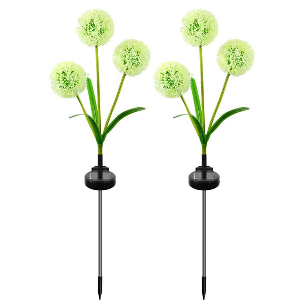 Solar-Powered Dandelion LED Garden Light Warm/colorful 3 Heads Dandelion Head Light for Garden Lawn Patio Pathway, Festive Outdoor Lighting Decor