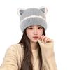 Women S Knit Hat With Panda Ears Warm Cute Korean Japanese Style