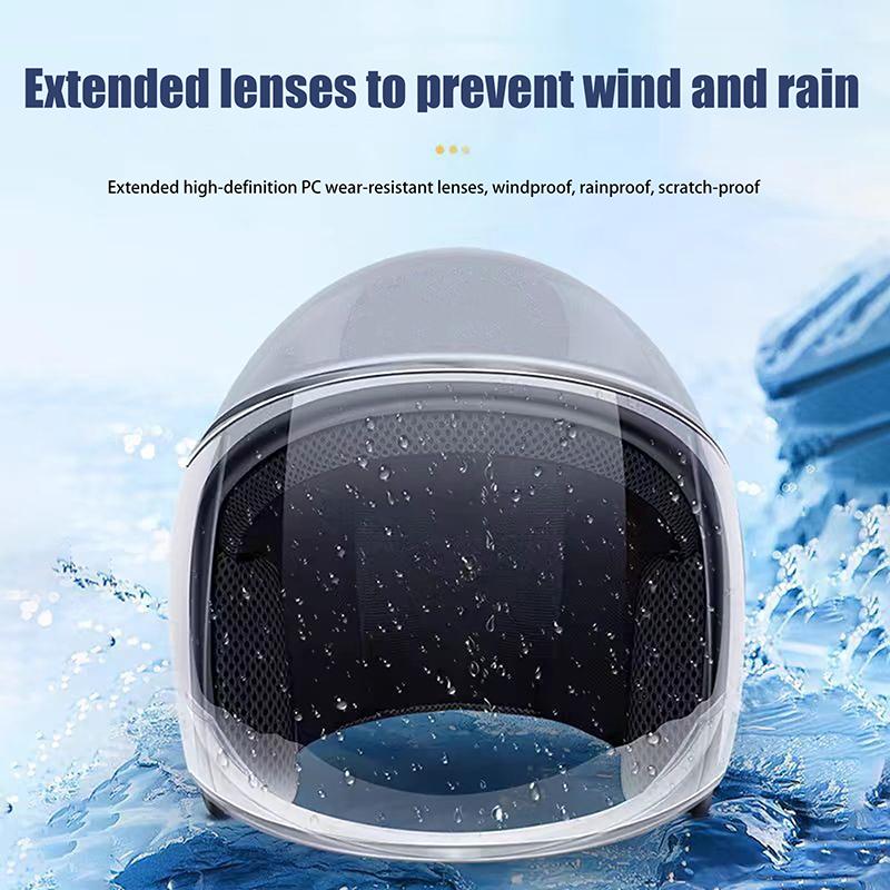 New Men Woman Electric Riding Lens Helmet Four Seasons Comfortable Ventilation Adjustable Motorcycle Safety Helmet