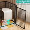HEEOREV Pet Playpen, Dog Cage, Pet Fence with Doors (2 Doors, 140x70x80cm, Silver/Black) Easy Assembly, Flexible Layout, Potty Training, Escape Preven