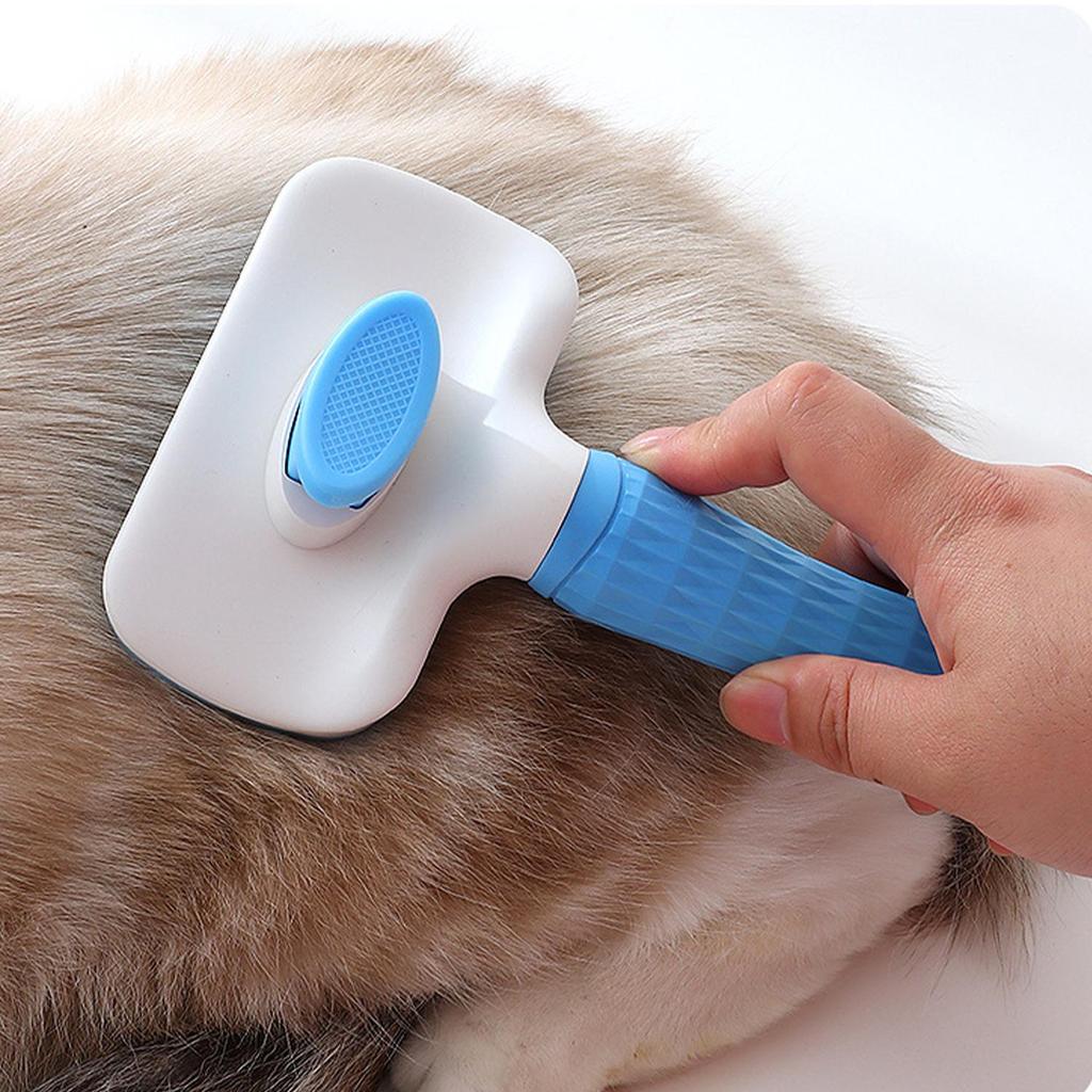 Cat Grooming Brush  Self Cleaning Slicker Brushes for Dogs Cats Pet Brush Tool Gently Removes Loose Undercoat  Mats Tangled Hair Massage-Self