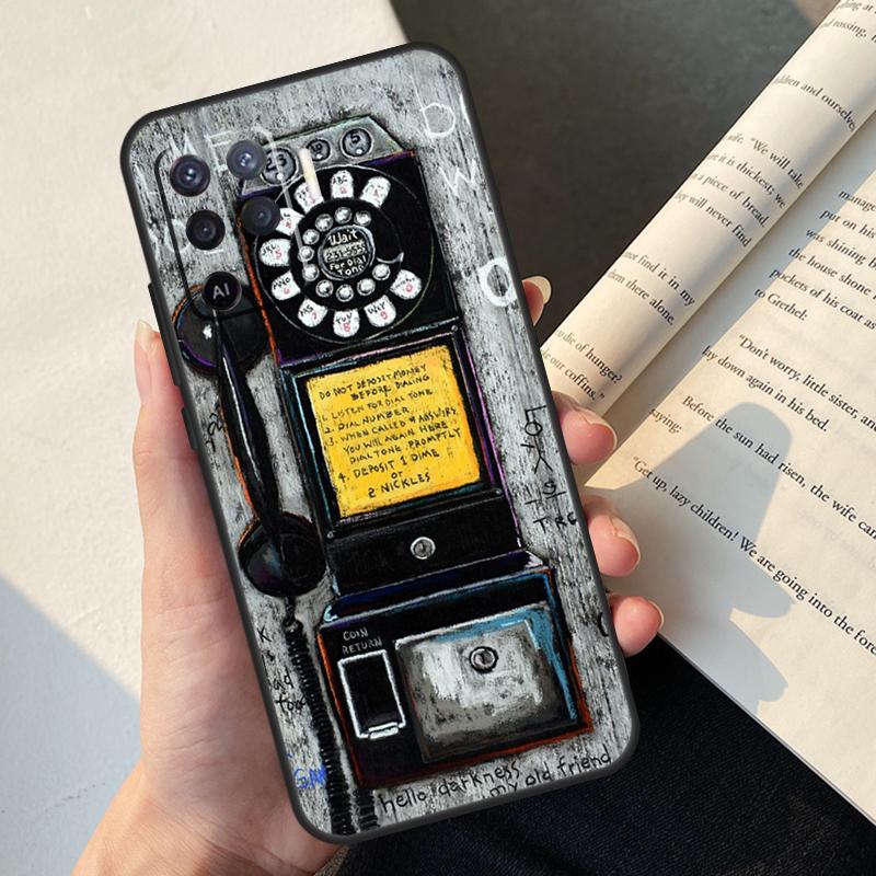 Retro Rotary Dial Telephone Case For Oppo A58 A98 A78 A18 A38 A60 A80 A40 A77 A57 A17 A74 A54 A94 A96 A76 A16 A15 A5 Pro