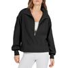 2025 Spring/Autumn Women's Casual Half-Zip Pullover Hoodie