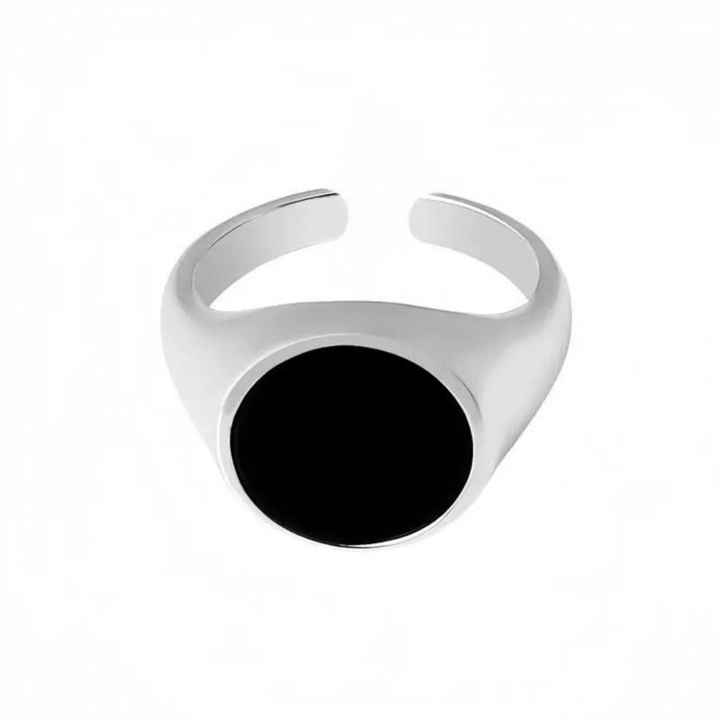 Adjustable Open Ring Men Women Minimalist Geometric Round Resin Inlay Copper Band Vintage Chic Fashion Jewelry Adjustable Open Band
