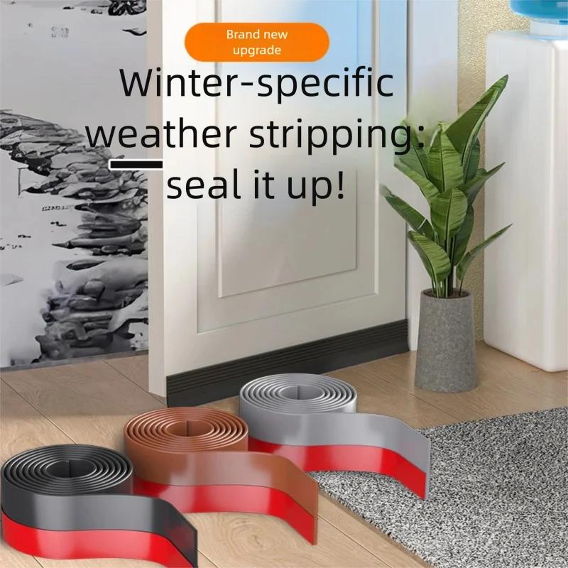 1pc Door Bottom Seal Strip - Flexible Weatherstrip | Windproof, Dustproof, Rainproof, Noise Reduction | Self-Ad