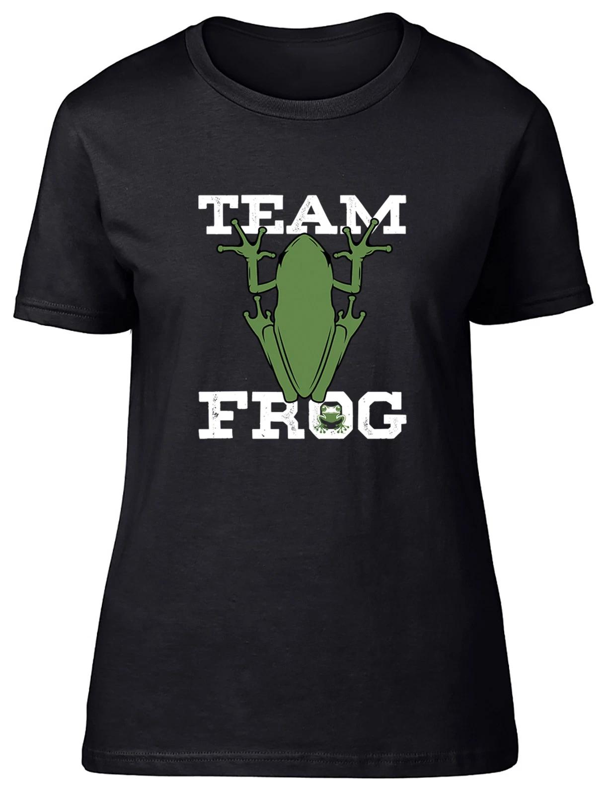 Team Frog Amphibian Lover Womens T-Shirt Ladies Gift Tee M