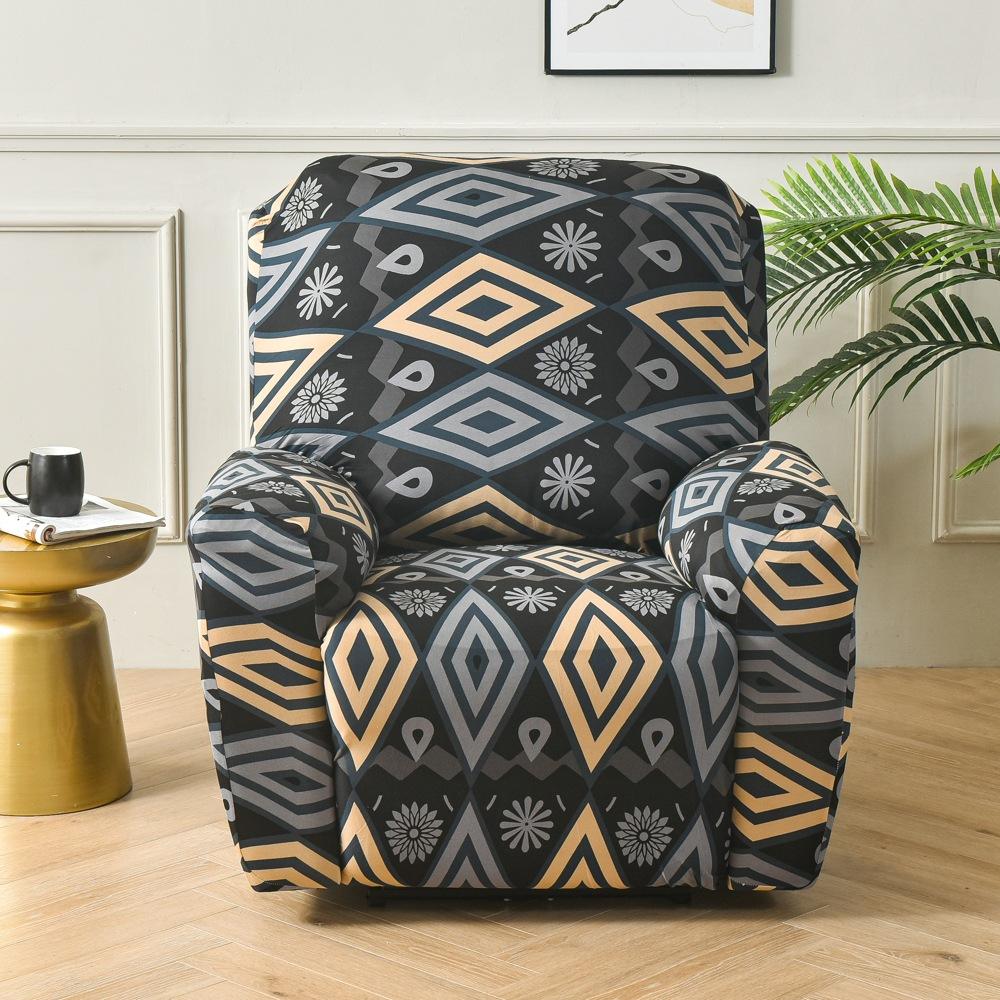 Elastic All-inclusive Sofa Recliner Cover, Printed Four-season Universal Function Single Sofa Cover Single sofa cover