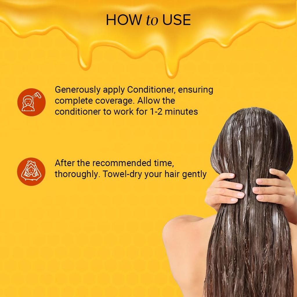 Khadi Natural Honey & Vanilla Hair Conditioner 210 Ml For Silky Shiny Smooth Hair All Hair Types Nourishing Care