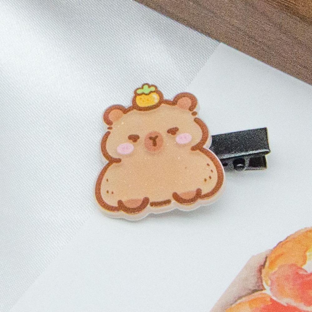Cute Capybara Hairpin Waterproof Animal Barrettes Funny Cartoon Duckbill Clip Women