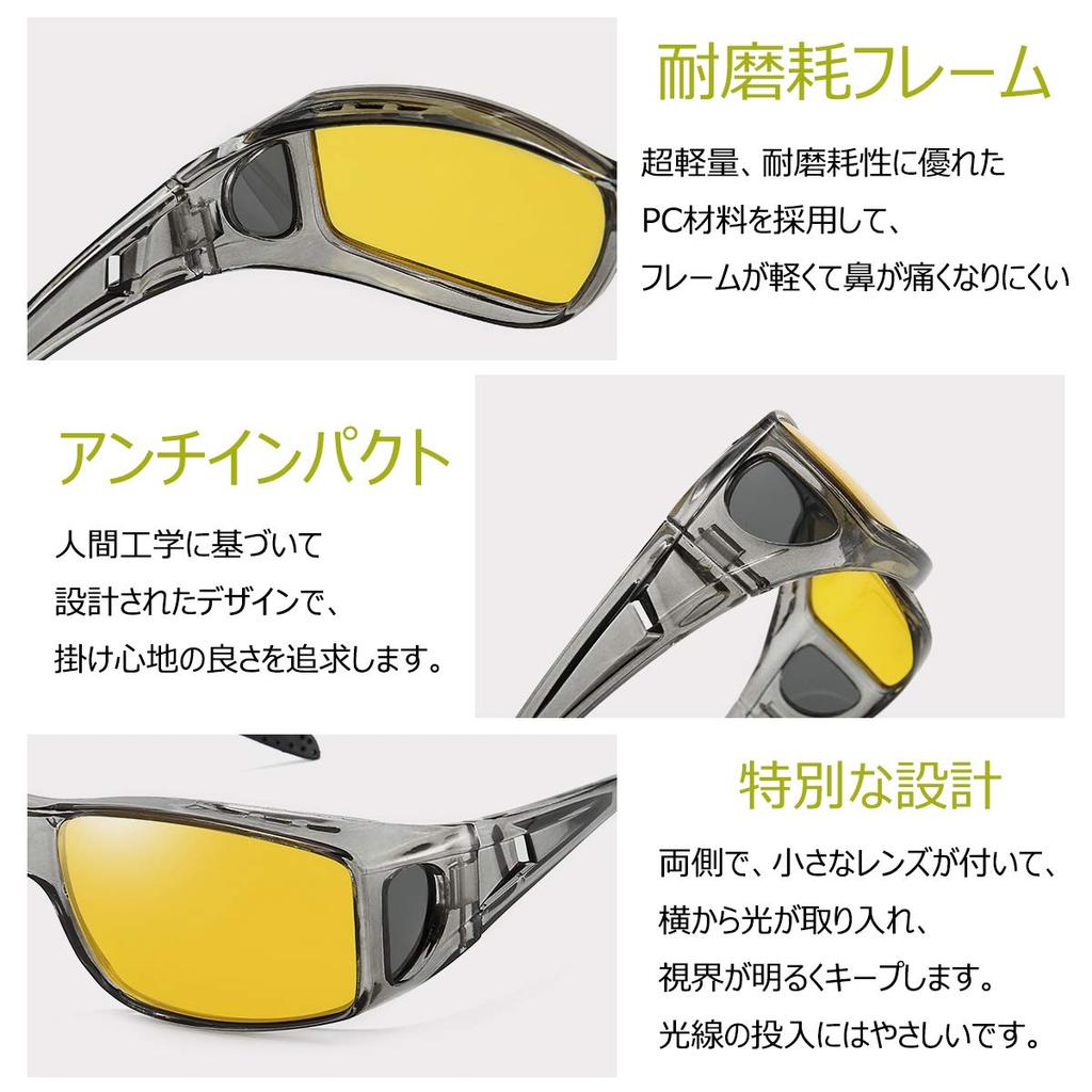 Night Polarized UV 400 for Night Night Night Day and Night and [Dollger] Sunglasses, Lenses, Protection, Ultra-lightweight, Driving, Fishing, Running,