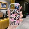 Pink Bow Leopard Print iPhone Mobile Phone Case Apple 17promax Magnetic Transparent Case 16 Anti-drop European and American Hot Sales