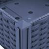 Garden Planter with Wheels Blue Grey 160 x 40 x 48 cm PP