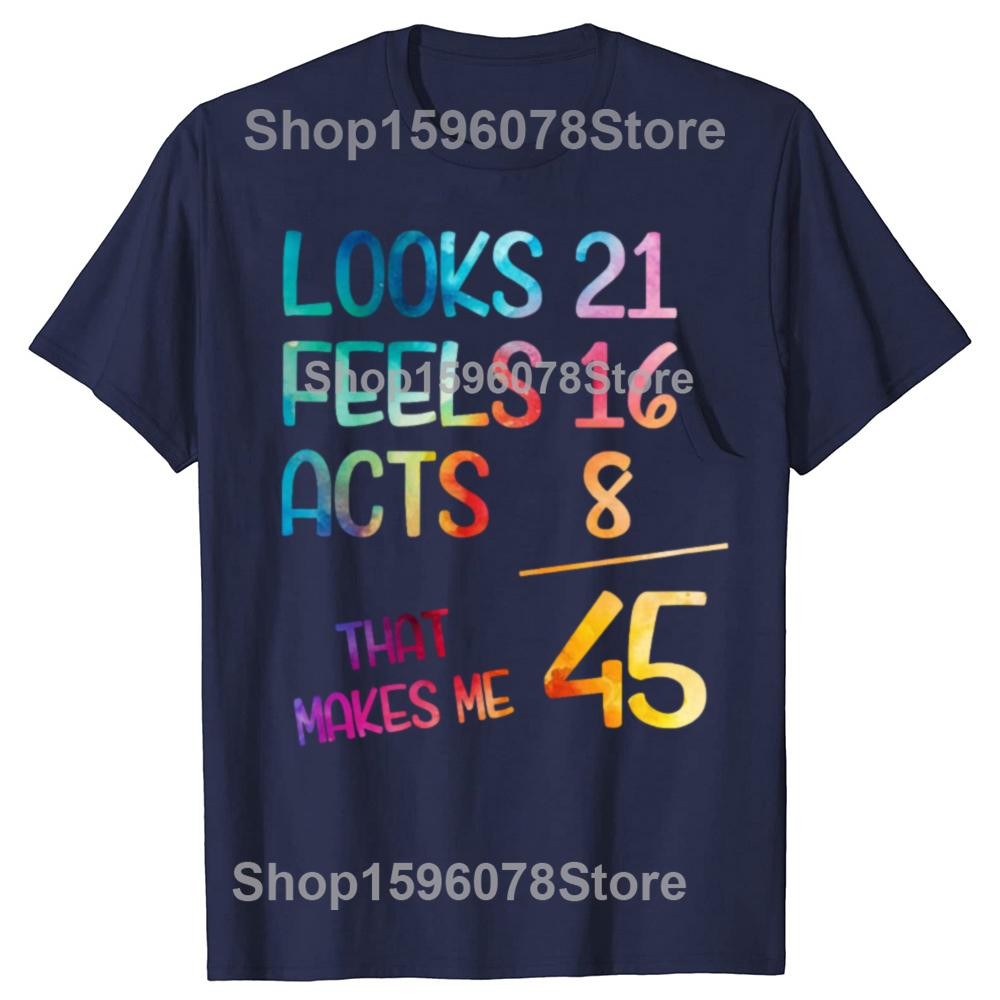 Vtipný narozeninový dárek 45 let 45. narozeniny Narozen v roce 1980 Tričko Unisex styl Košile pro ženy Muže Oblečení Streetwear Y2k