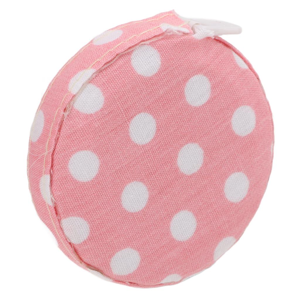 Body Measuring Tape Portable Durable Easy Reading High Accuracy Wide Application Measuring TapePink with White Dot